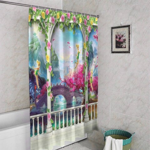 картинка 3D фото занавеска для ванной «Мир фантазии» | интернет-магазин фотообоев ARTDECO