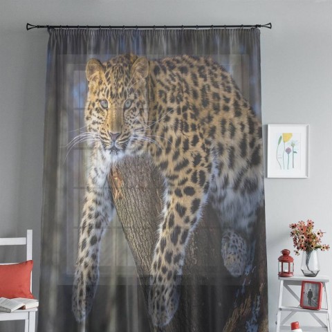 картинка Тюль для штор "Амурский леопард" | интернет-магазин фотообоев ARTDECO
