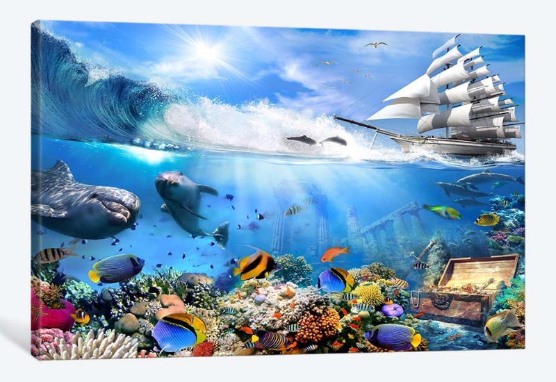 картинка 5D картина  «Морские глубины» | интернет-магазин фотообоев ARTDECO