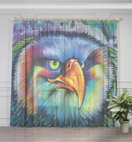 картинка 3D фототюль "Хищный орел" | интернет-магазин фотообоев ARTDECO