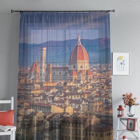 картинка 3D Тюль на окна "Итальянский собор" | интернет-магазин фотообоев ARTDECO