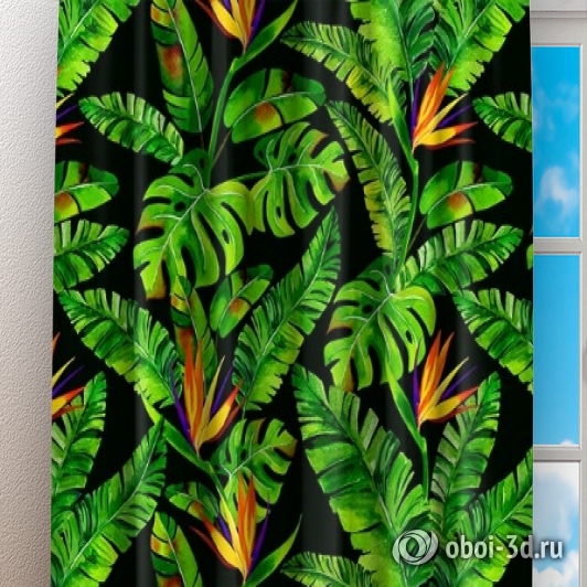 картинка Фотошторы «Карибские джунгли» | интернет-магазин фотообоев ARTDECO