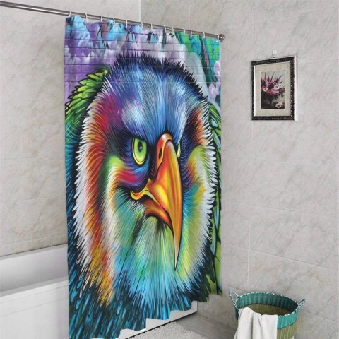 картинка 3D занавеска для ванны «Хищный орел» | интернет-магазин фотообоев ARTDECO