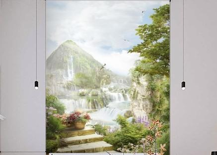 картинка 3D Фотообои «В стране водопадов» | интернет-магазин фотообоев ARTDECO