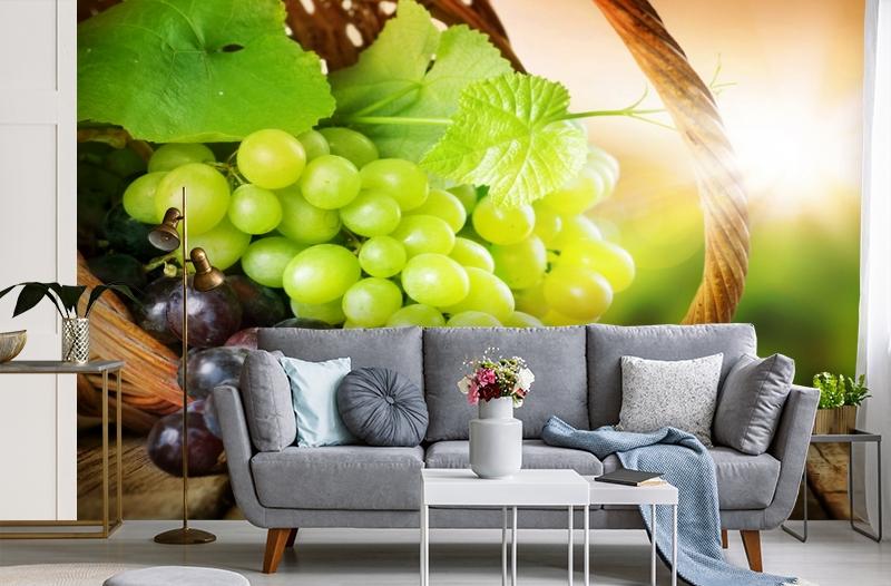 картинка 3D Фотообои «Грозди винограда» | интернет-магазин фотообоев ARTDECO