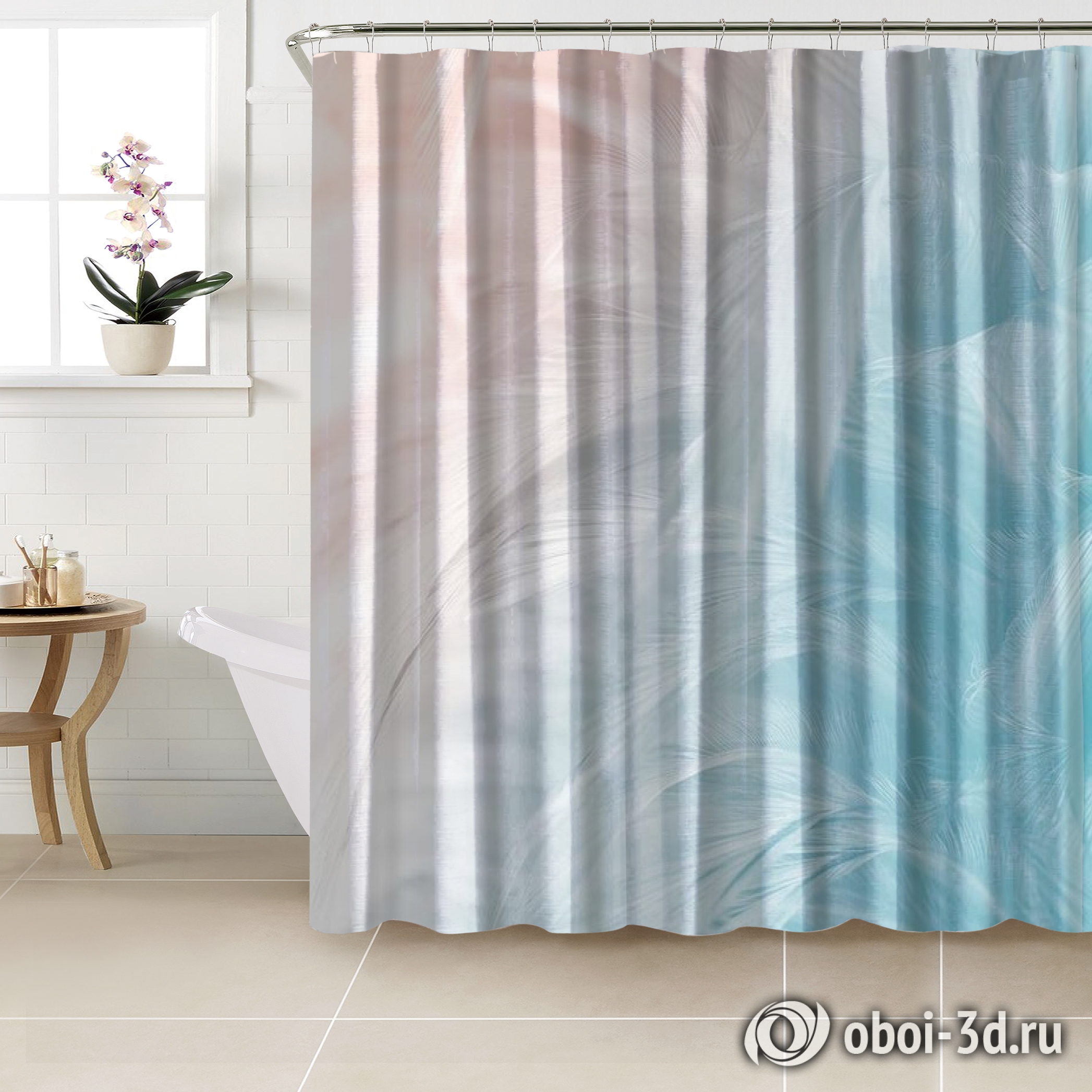 картинка Шторы для ванной «Воздушная нежность» | интернет-магазин фотообоев ARTDECO