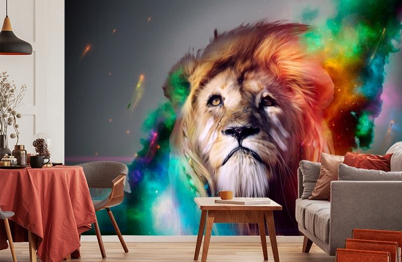 картинка 3D Фотообои «Царь зверей» | интернет-магазин фотообоев ARTDECO
