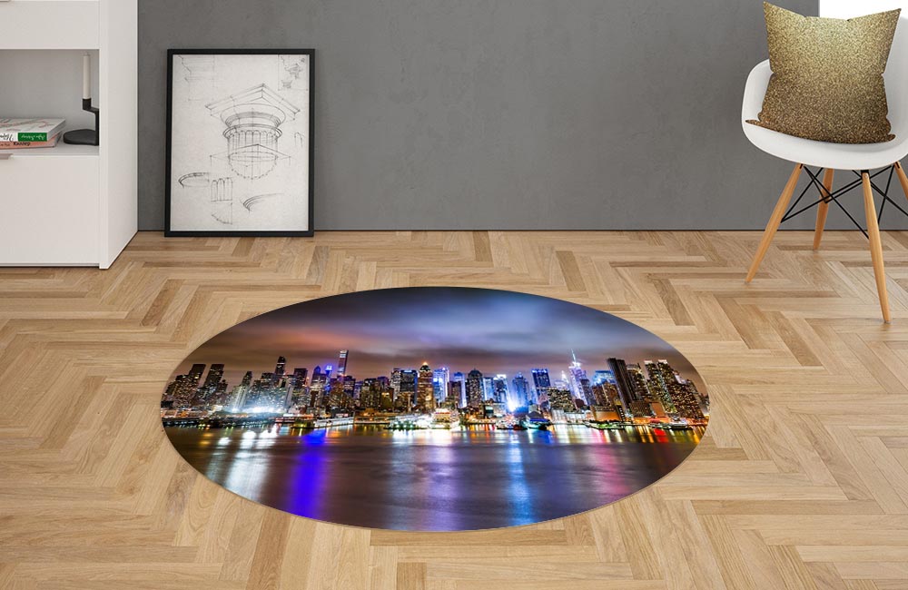 картинка 3D Ковер «Ночной город» | интернет-магазин фотообоев ARTDECO