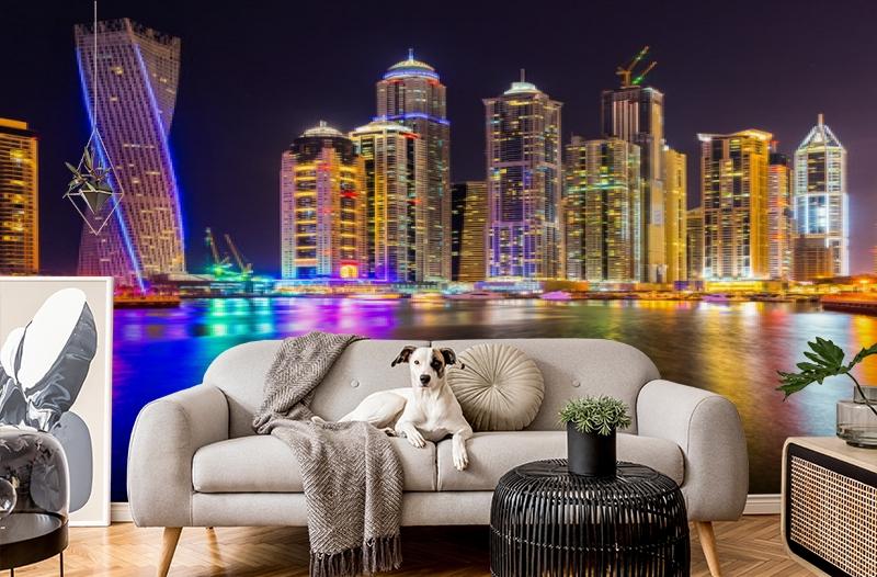 картинка 3D Фотообои  «Огни Дубая» | интернет-магазин фотообоев ARTDECO