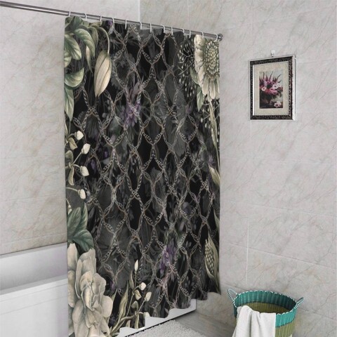 картинка 3D занавеска в ванную комнату «Торжественные сумерки» | интернет-магазин фотообоев ARTDECO