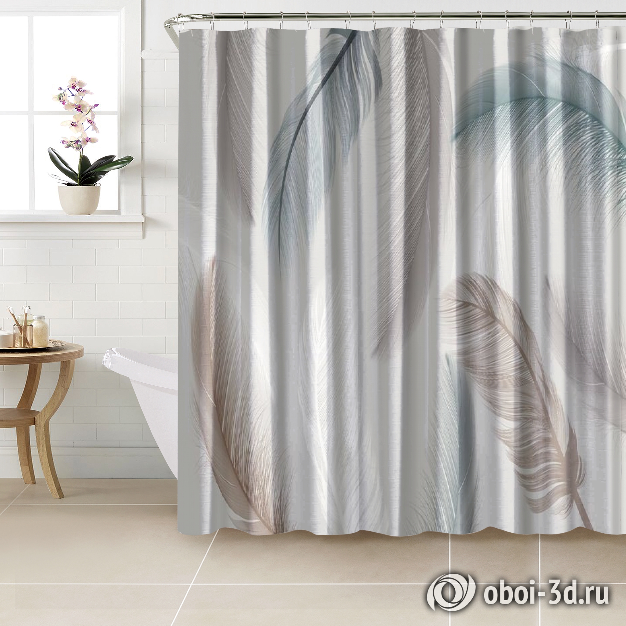 картинка Шторы для ванной «Благородный стиль» | интернет-магазин фотообоев ARTDECO