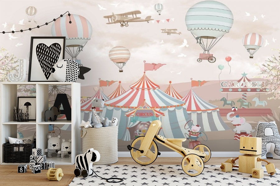 картинка 3D Фотообои «Цирк шапито» | интернет-магазин фотообоев ARTDECO