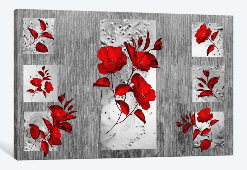 картинка 5D картина «Багровые цветы» | интернет-магазин фотообоев ARTDECO
