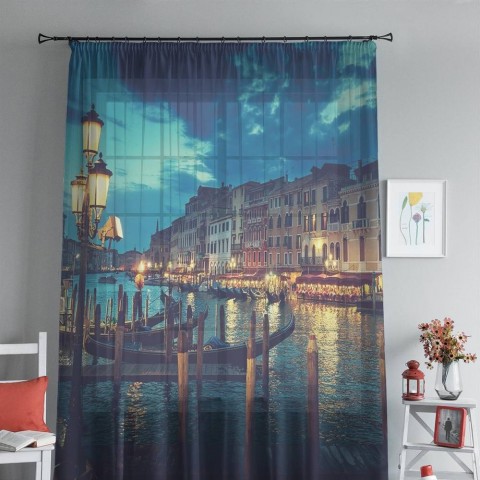 картинка 3D тюль "Вечерняя Венеция" | интернет-магазин фотообоев ARTDECO
