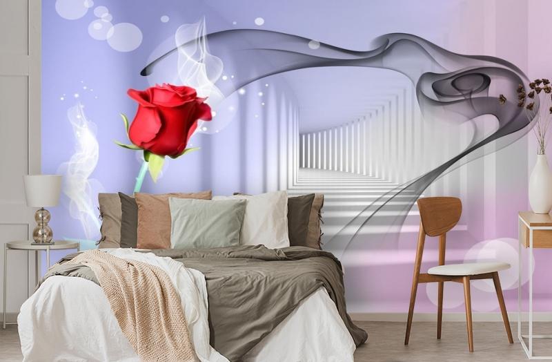 картинка 3D Фотообои «Красная роза в тоннеле» | интернет-магазин фотообоев ARTDECO