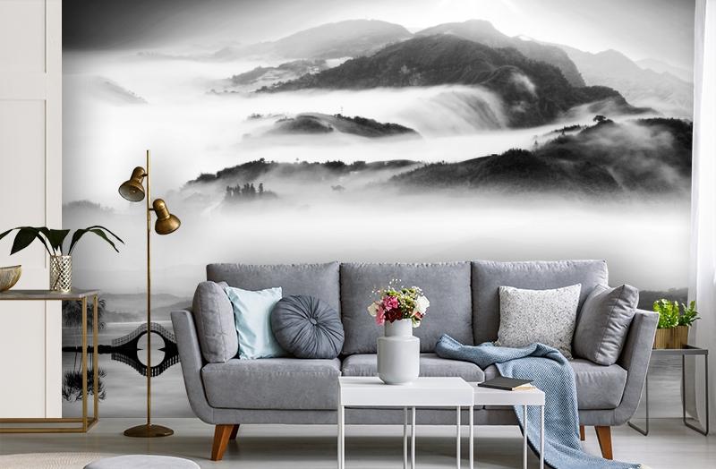 картинка 3D Фотообои «Японские мотивы: Туман над озером» | интернет-магазин фотообоев ARTDECO