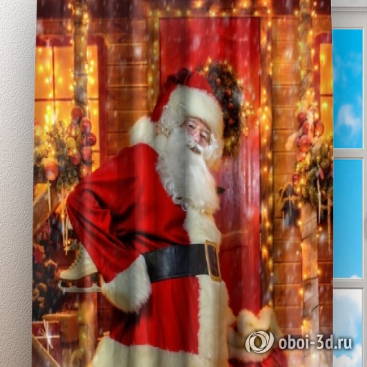 картинка Фотошторы «Домик Санта Клауса» | интернет-магазин фотообоев ARTDECO