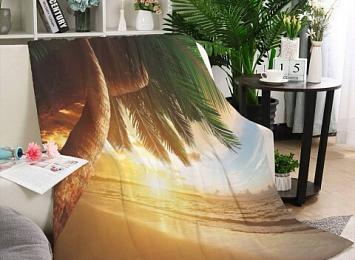 3D плед «Закат под пальмами»