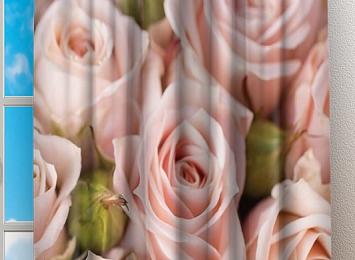 Фотошторы «Кремовые розы»