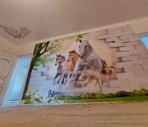 Готовые фотообои в комнату с лошадьми