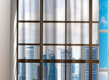 Фотошторы «Окна с панорамным видом на город»