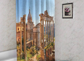 3D шторка для ванной «Древняя Италия»