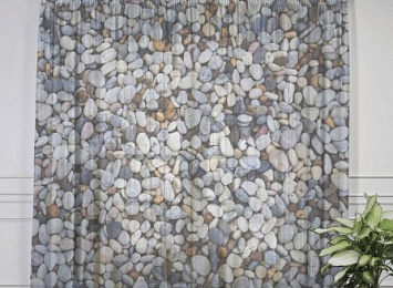 Фототюль с печатью изображения "Прибрежные камни"
