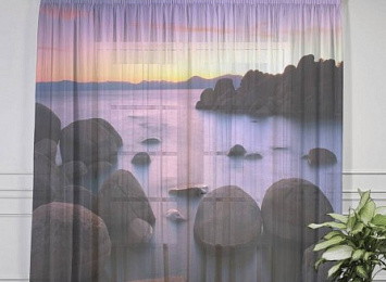 Фототюль с печатью изображения "Камни на закате"