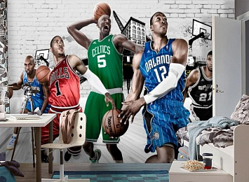 3D Фотообои «Звезды баскетбола»