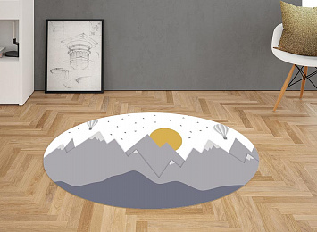 3D Ковер «Графичные горы»