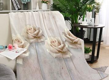 3D Плед «Прекрасные розы на холсте»
