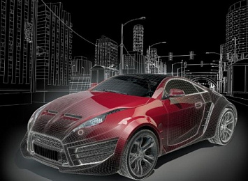 3D Плед «Авто ночной город»
