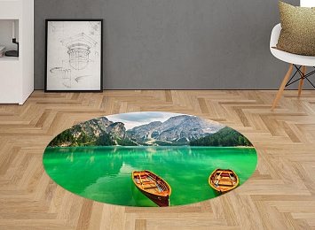 3D Ковер «Изумрудное озеро в Альпах»