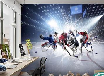 3D Фотообои «Хоккей!»