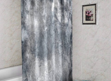 3D штора в ванную комнату «Благоухающий мираж»