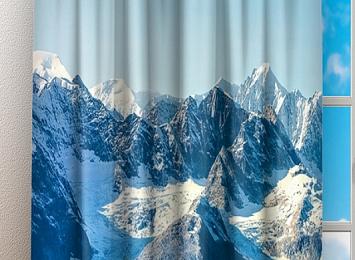 Фотошторы «Горы с заснеженными вершинами»