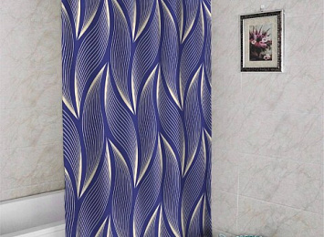3D штора для ванной «Пурпурное золото»