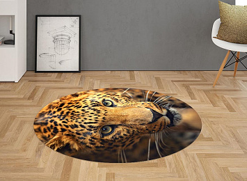 3D Ковер «Леопард портрет»
