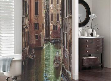 3D занавеска для ванной «Канал в Венеции»