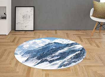 3D Ковер « Пейзаж в заснеженных горах»