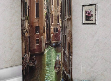 3D занавеска для ванной «Канал в Венеции»