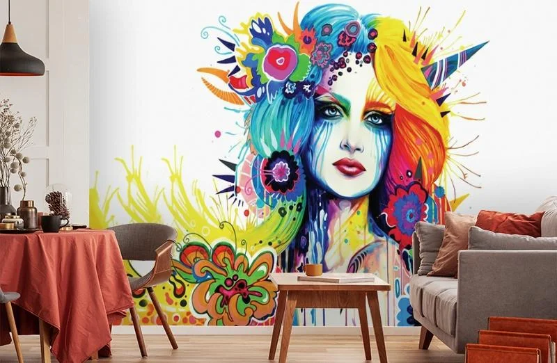 Картинка 3D Фотообои «Девушка весна» | интернет-магазин ELEGANT HOME DECOR