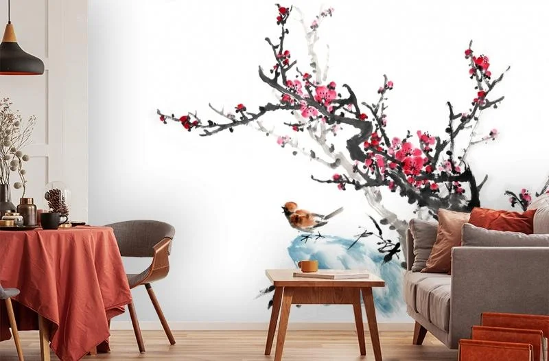 Картинка 3D Фотообои «Японские мотивы: Сакура» | интернет-магазин ELEGANT HOME DECOR