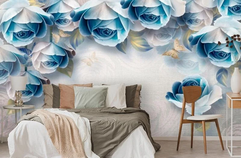 Картинка 3D Фотообои «Арка из голубых роз» | интернет-магазин ELEGANT HOME DECOR
