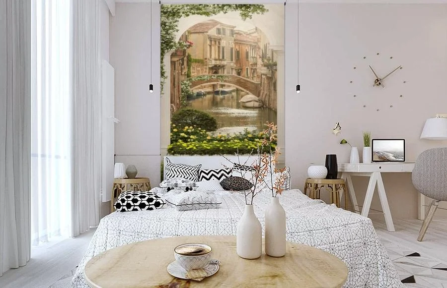 Картинка 3D Фотообои «Венецианский дворик 1» | интернет-магазин ELEGANT HOME DECOR