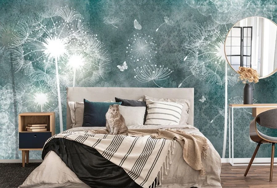Картинка 3D Фотообои «Загадочные одуванчики» | интернет-магазин ELEGANT HOME DECOR