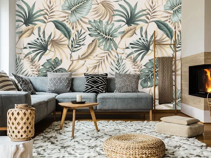 Картинка 3D Фотообои «Тропический декор» | интернет-магазин ELEGANT HOME DECOR