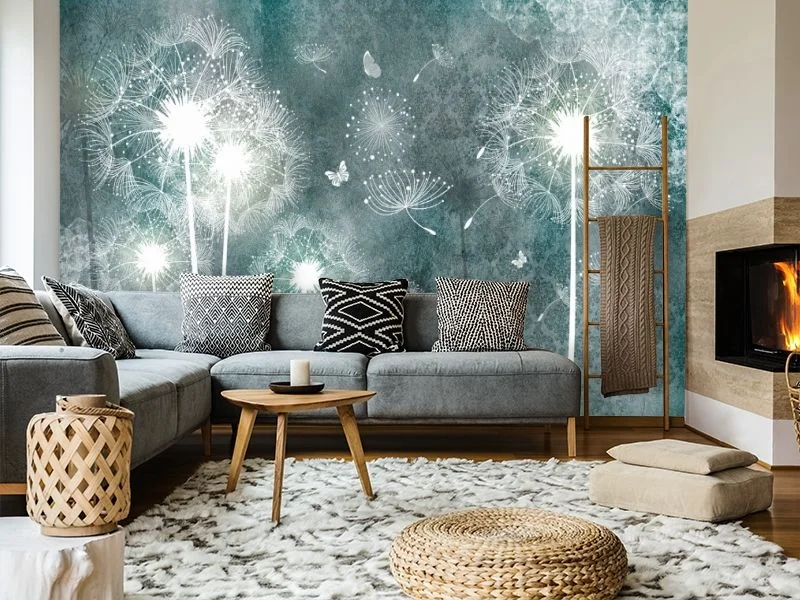 Картинка 3D Фотообои «Загадочные одуванчики» | интернет-магазин ELEGANT HOME DECOR