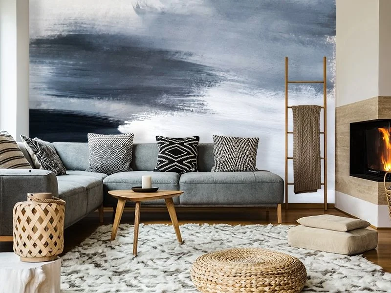 Картинка 3D Фотообои «Графитовый холст» | интернет-магазин ELEGANT HOME DECOR