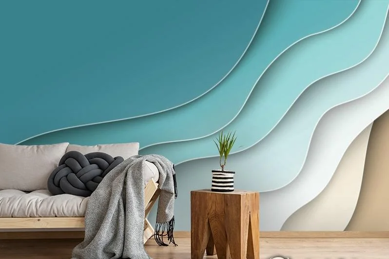 Картинка 3D Фотообои «Волнистая стена» | интернет-магазин ELEGANT HOME DECOR